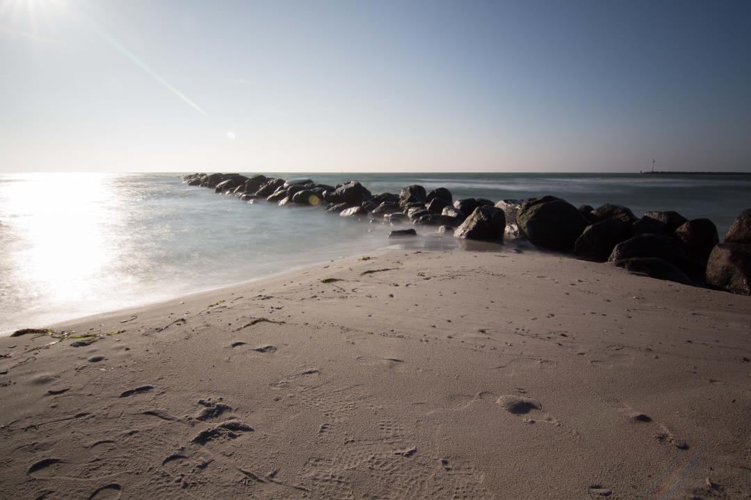 Morgensonne am Strand