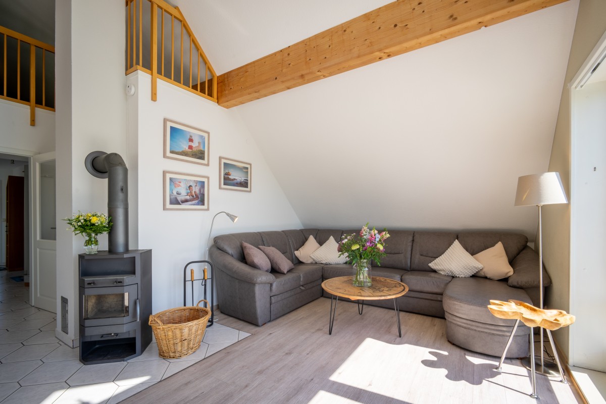 Sitzecke mit Kaminofen