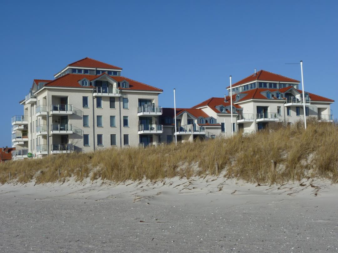 Strandburg direkt am Sandstrand